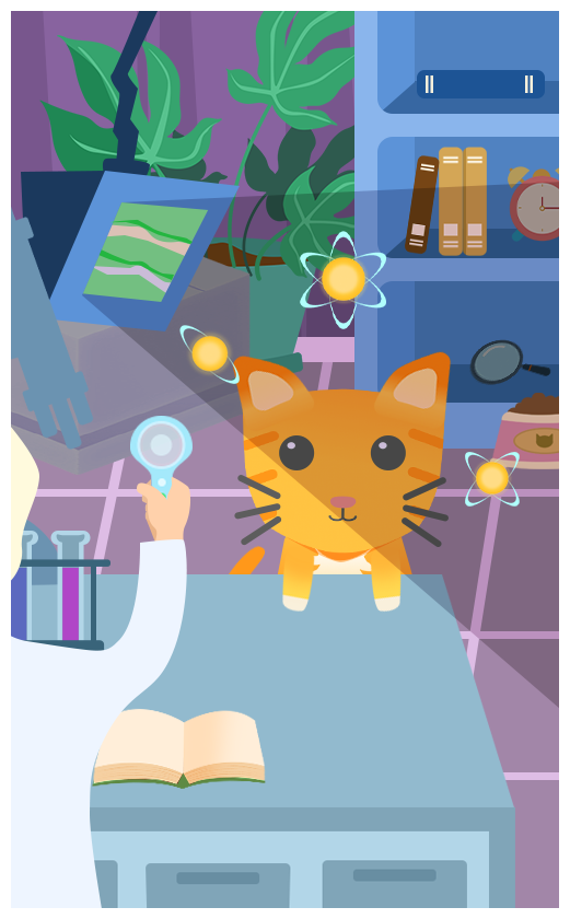 Parallel-world kitten illustration 1
