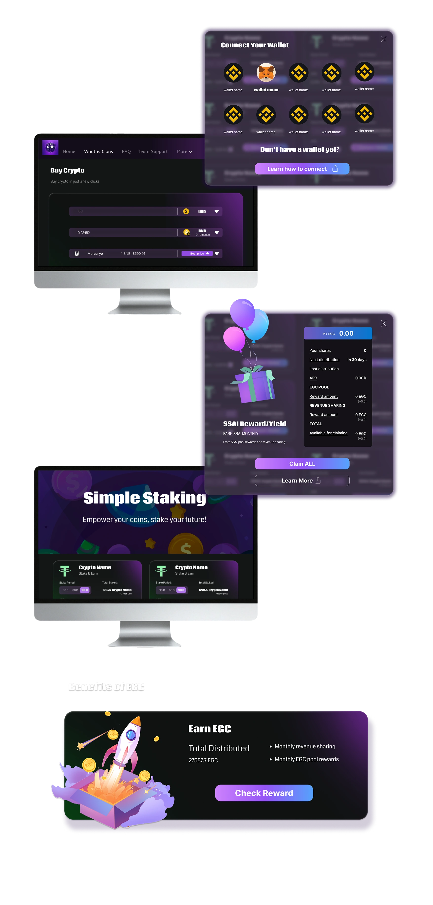 EGC Website – Buy Token & Staking