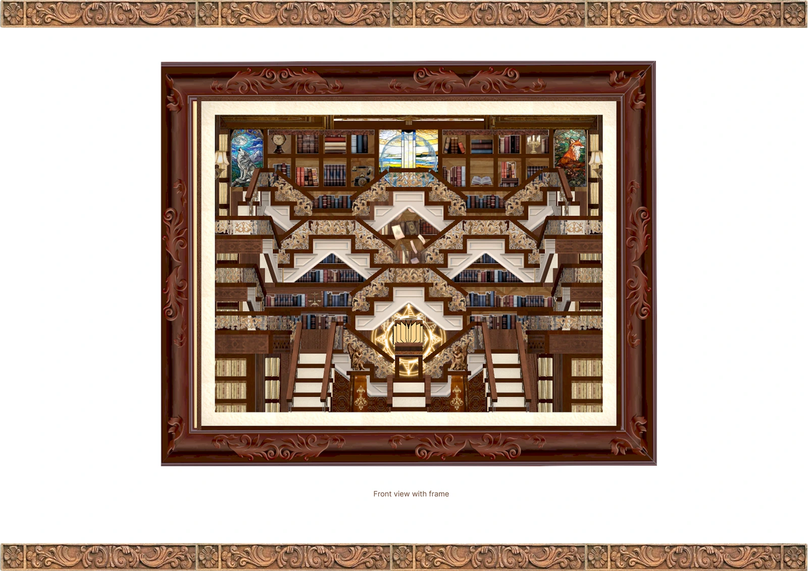 Front view with frame