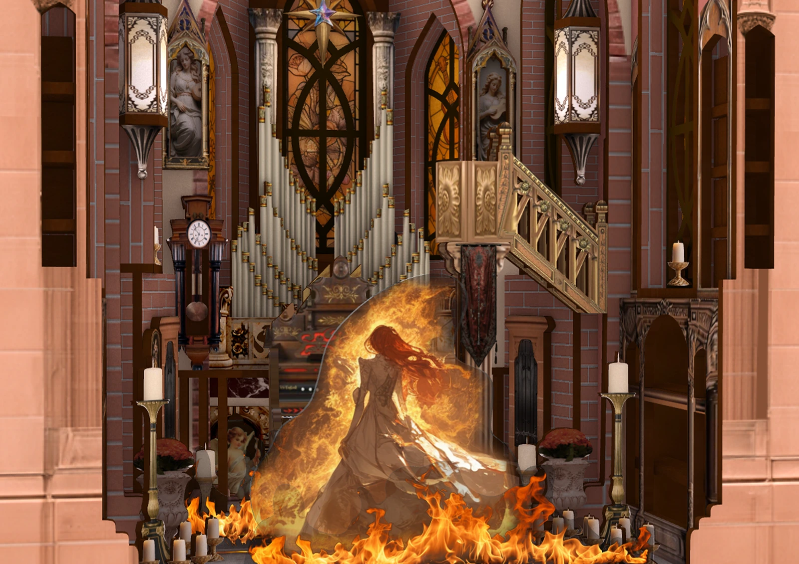 Church on fire